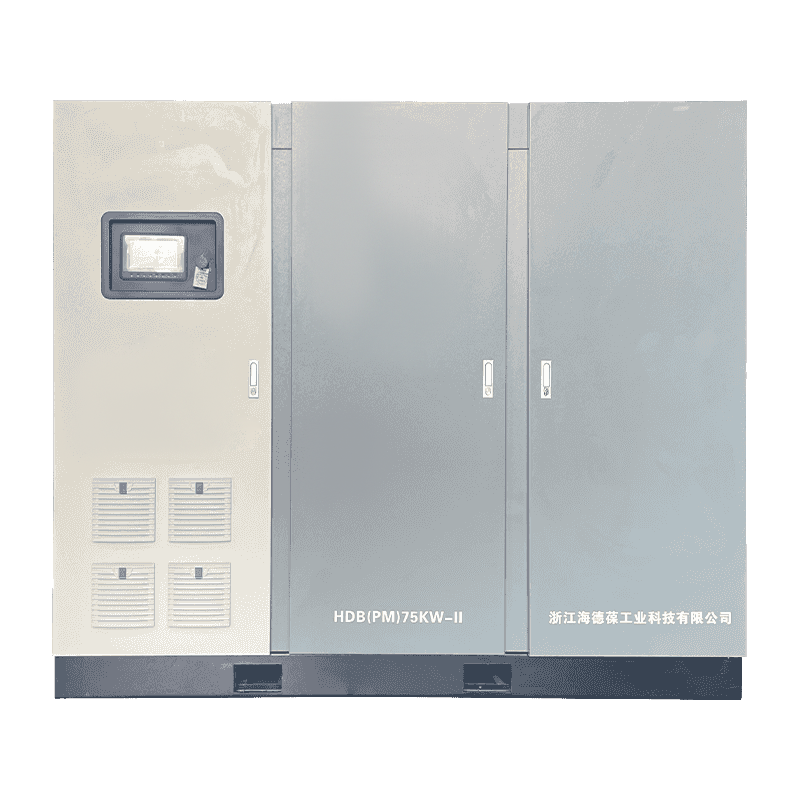 100HP Micro-oil twin screw two-stage compressor